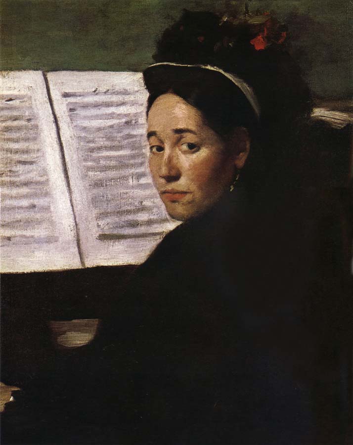 Edgar Degas The Lady play piano